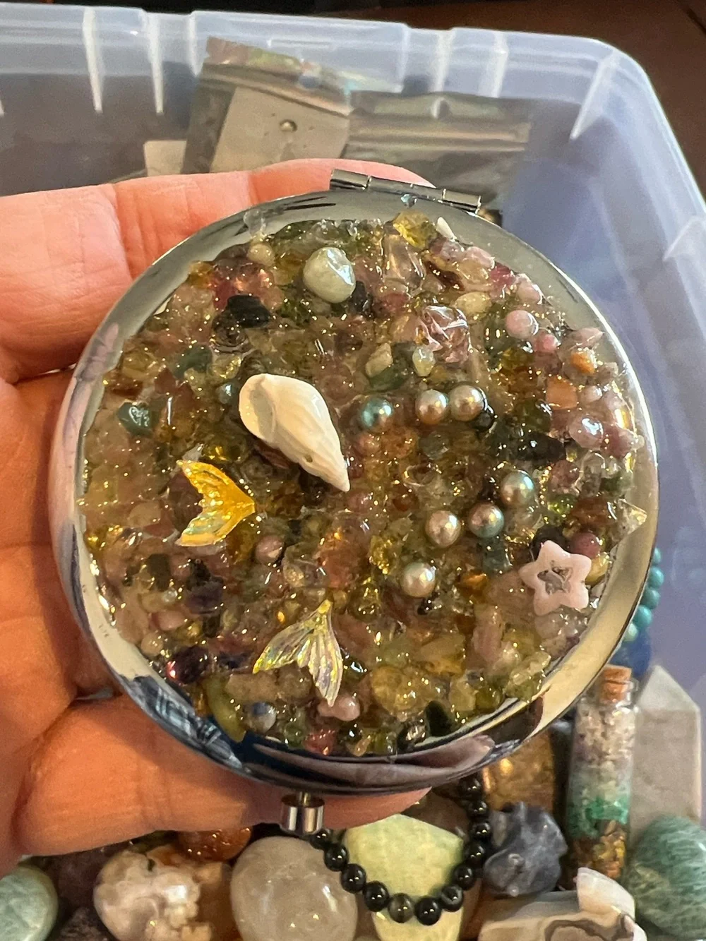 Huge Mystery Crystal Gemstone At Least 1Lb Scoop NWOT